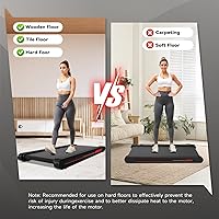 Vista 8 de Sperax Walking Treadmill Pad with APP, 3 in 1 Under Desk Treadmill, 400W Low Noise Walking Vibration Pad with Remote Control,Portable Treadmills for