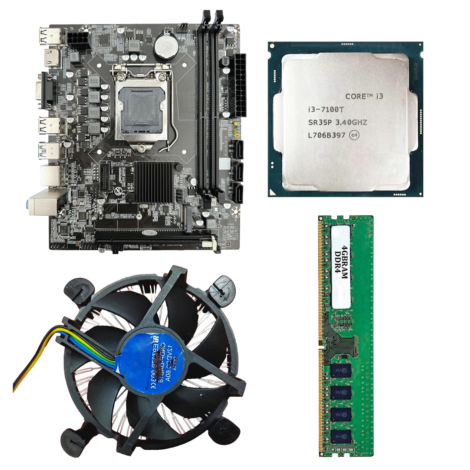 H110 Motherboard Combo with i3 7th Generation Processor, 4GB DDR4 RAM & Cooling Fan – Desktop PC Upgrade Kit for Office, Home, Study and Basic Gaming, LGA 1151 Socket-image-40