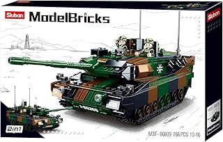 Sluban Leopard 2A5 Main Battle Tank Set - M38-B0839-766 Pieces. 100% Compatible. Includes Box. Building Bricks Toy (M38-B0839)
