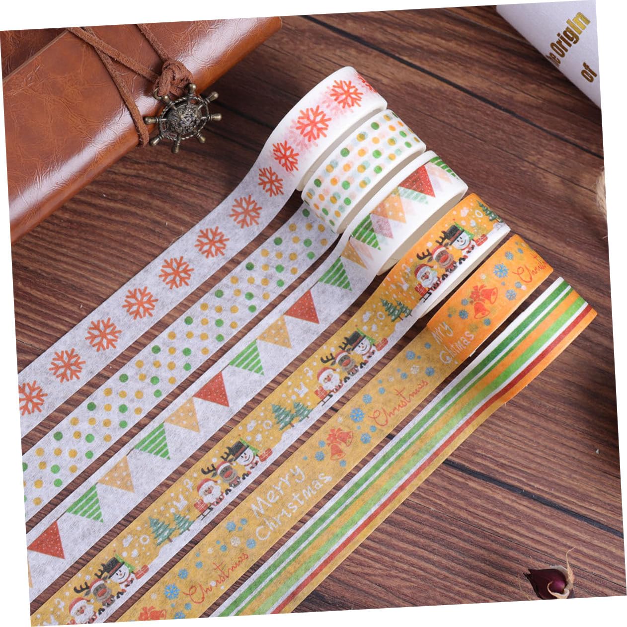 SEWACC 192rollos Cinta Adhesiva para Manualidades De Navidad Washi Tape para Scrapbooking y Decoración Festiva para Tarjetas Sellos De Sobres y Proyectos