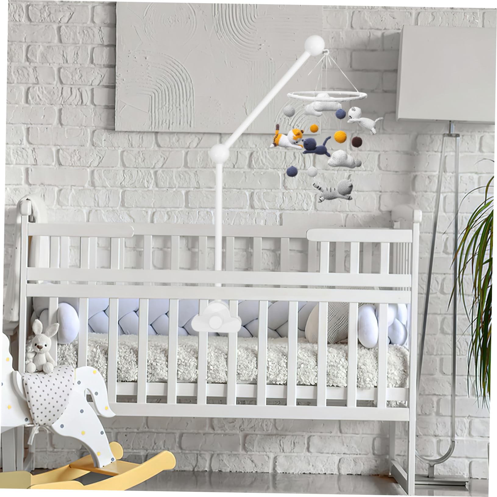 ibasenice Mobile-Halterung Für Kinderbetten Aus Holz Mobile-ständer Mit Wolken-Design Für Babybett-Dekoration -arm Fürs Babybett Mit Anleitung