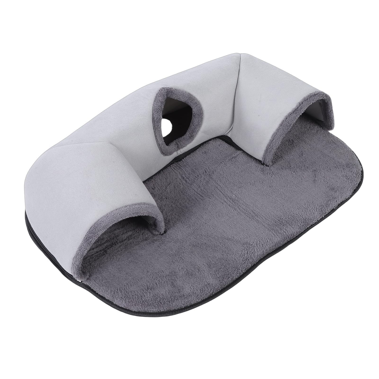 Cocoarm Cama Túnel para Gatos, Juguete Interactivo para Gatos Limpiable en Forma de U para de Interior con Juguete de Bola Desmontable para Gatitos (Talla pequeña)