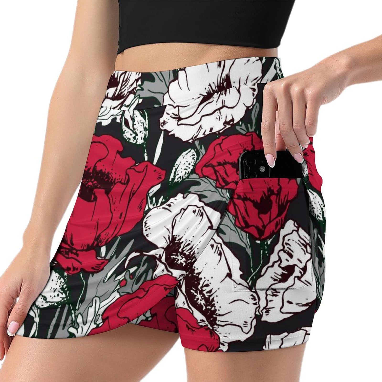 Jupe short de golf imprimé fleur pour vos parcours et sessions de course à pied - 8