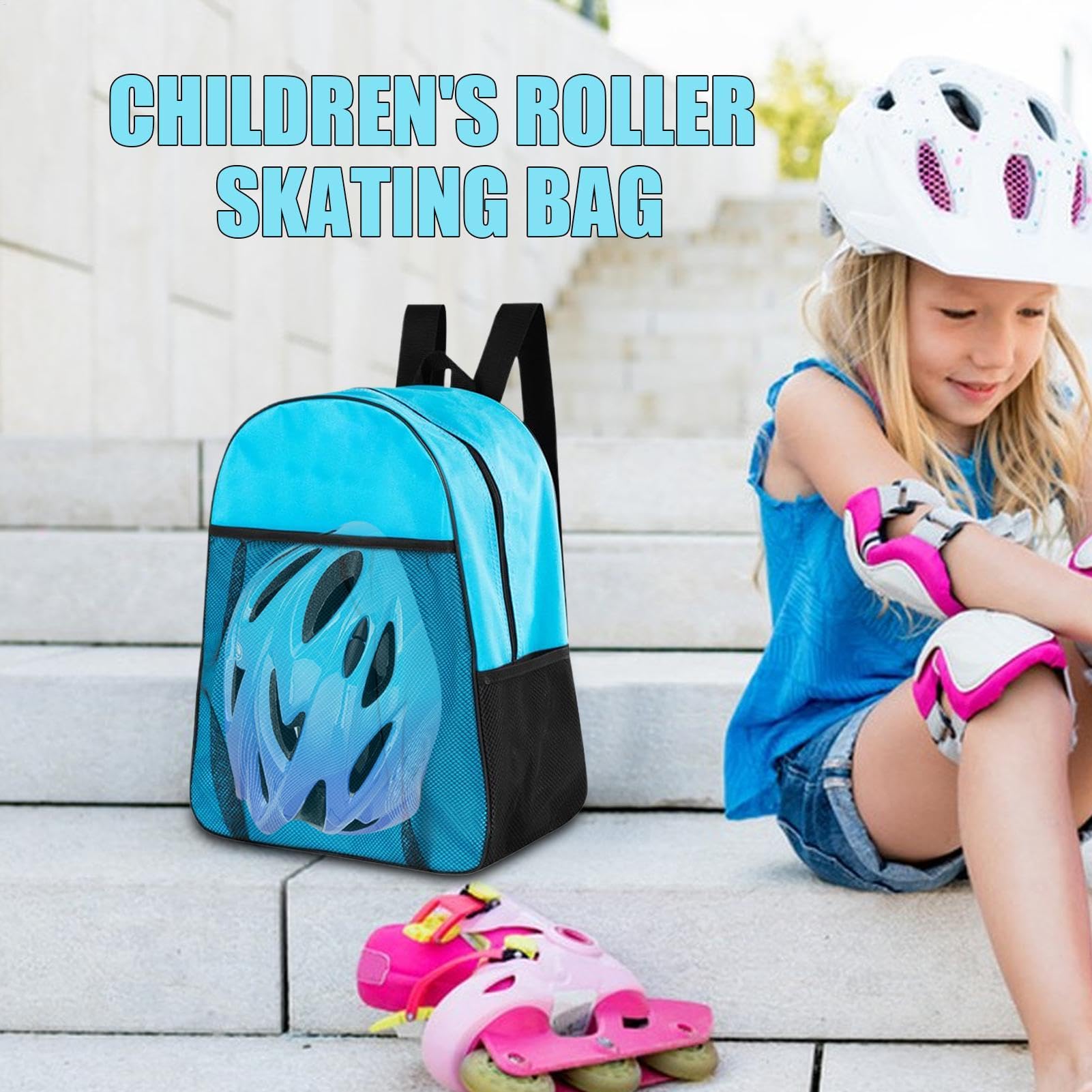 Mochila de almacenamiento para patines de hielo impermeable portátil multifuncional