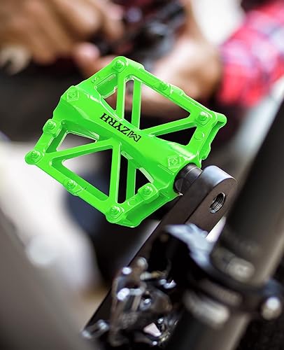 Miniatura 6 de KEMIMOTO Pedales de bicicleta de montaña, pedales planos de bicicleta MTB, rodamientos sellados duraderos de aluminio CNC de 916 pulgadas, para la