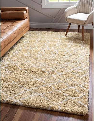 Miniatura 5 de RugPal Shag Shoploni Collection - Alfombra redonda de 5 pies, color azul marino