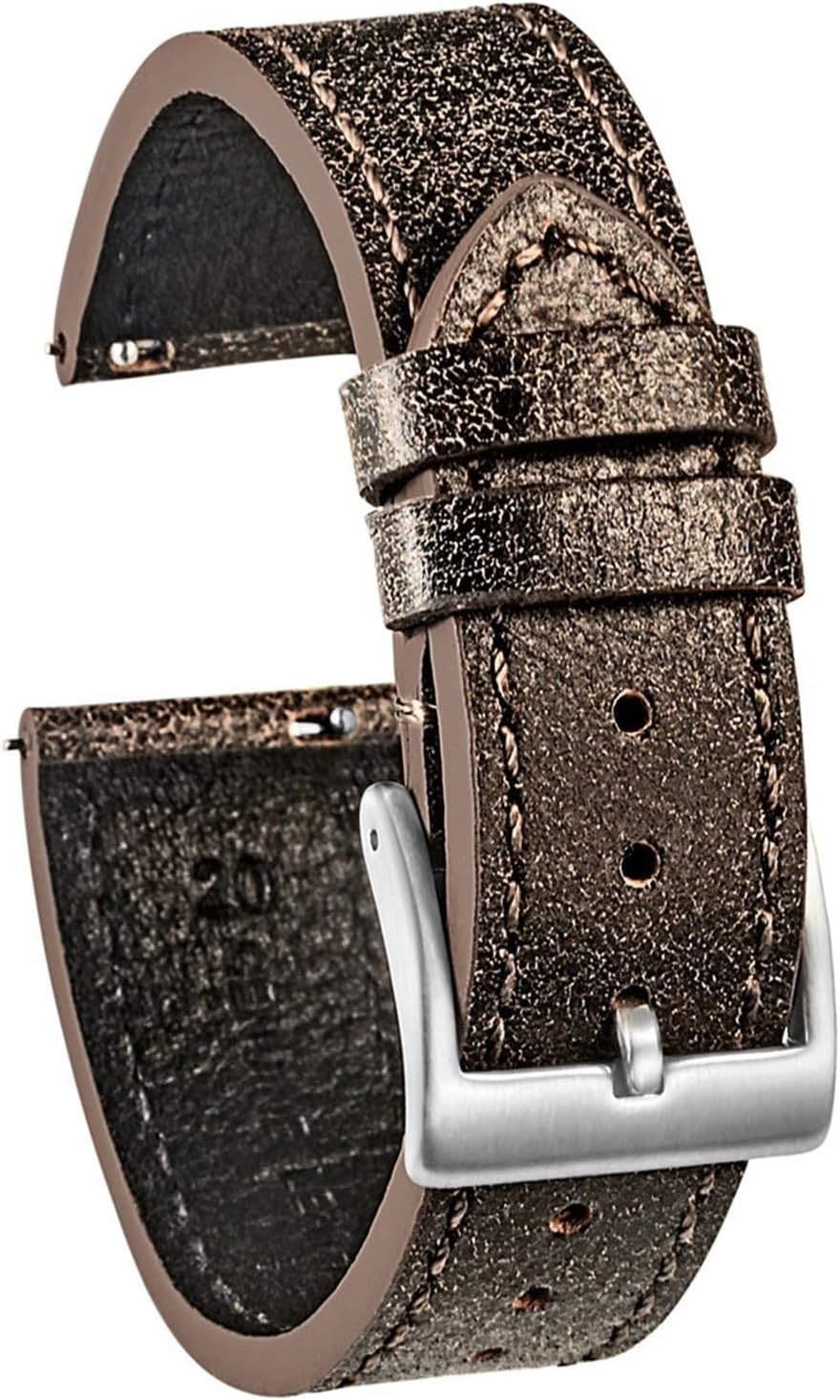 MJMT06 Quick Release Leather Watch Bands Italian Mastrotto Brown Leather Watches Straps 18mm 20mm 22mm