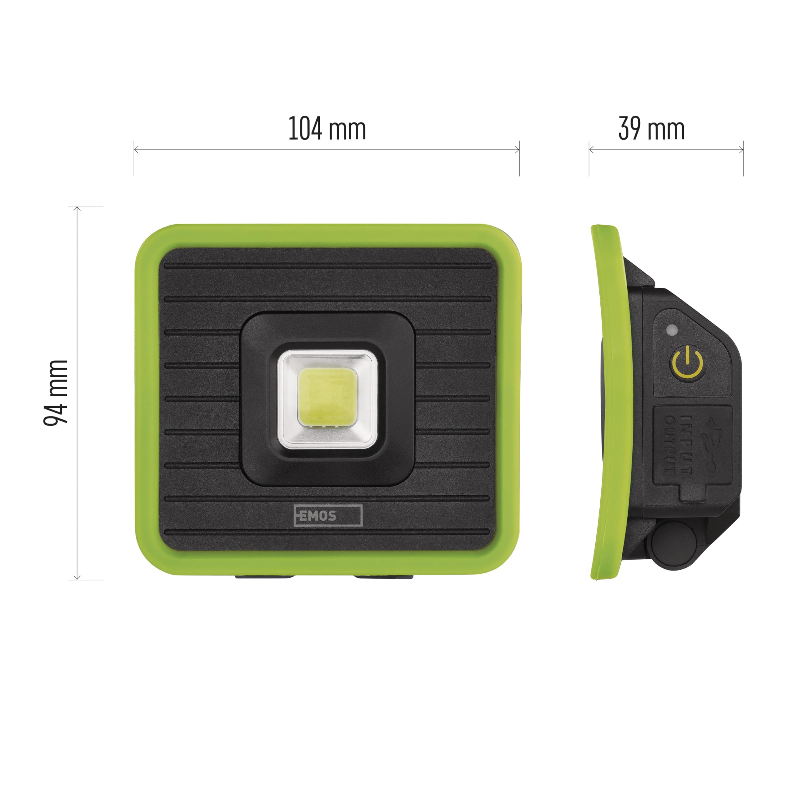 Emos COB LED Oplaadbare Werklamp, Werkplaatslamp Met Magneet En Haken, 500 Lumen, 30 M Lichtbereik Stoot En Waterbestendig Ip43