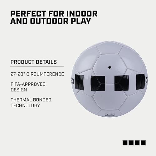 Miniatura 3 de Capelli Sport Balón de fútbol tamaño 5, 4 cubos de competición clásica Elite pelota de fútbol para jugadores jóvenes y adultos, entrenamiento al