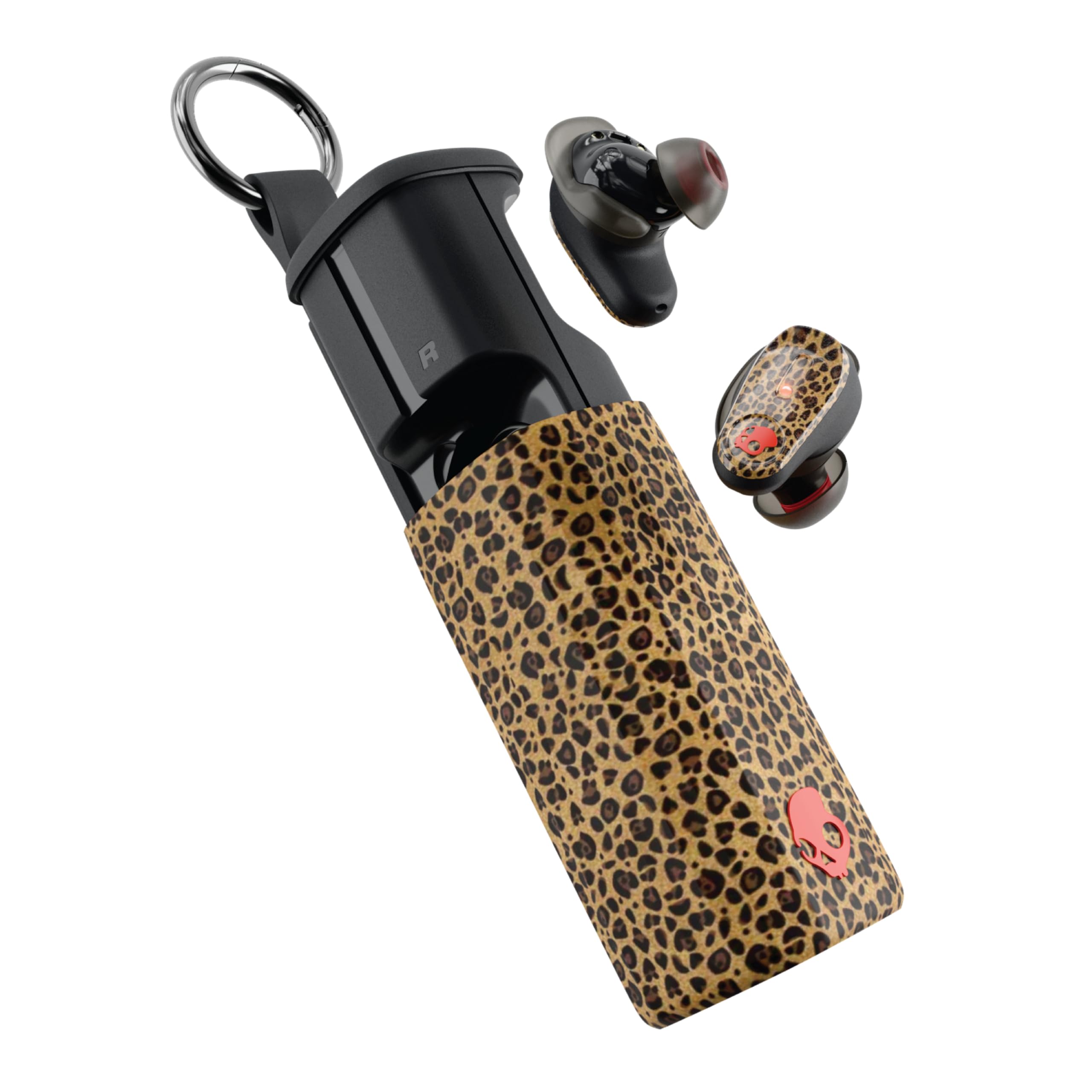 Skullcandy Method 360 ANC Wireless Earbuds, Sound by Bose, Bluetooth Headphones, Premium Noise Cancelling, Up to 40 Hrs Battery, Sweat and Water Resistant, Microphone for iPhone Android - Leopard