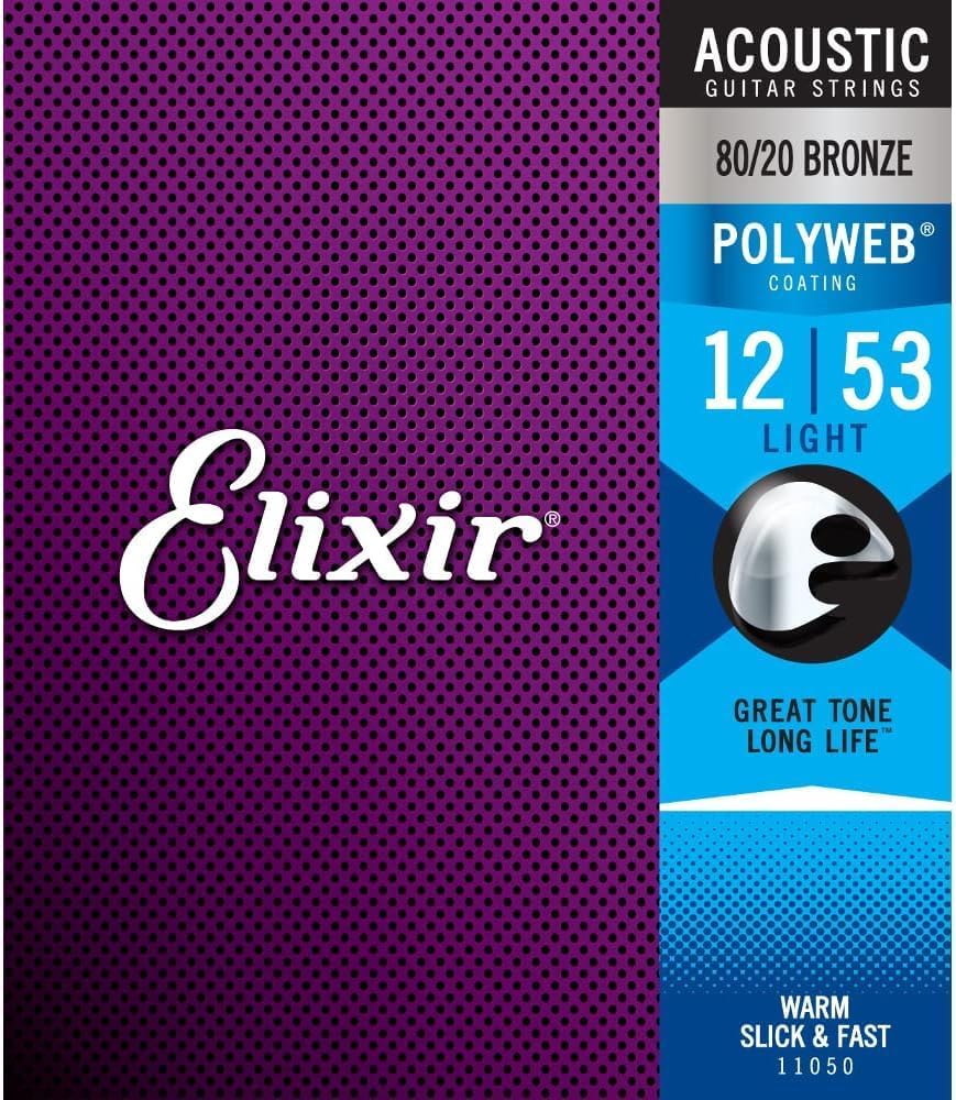 Elixir Strings, Acoustic Guitar Strings, 80/20 Bronze with
