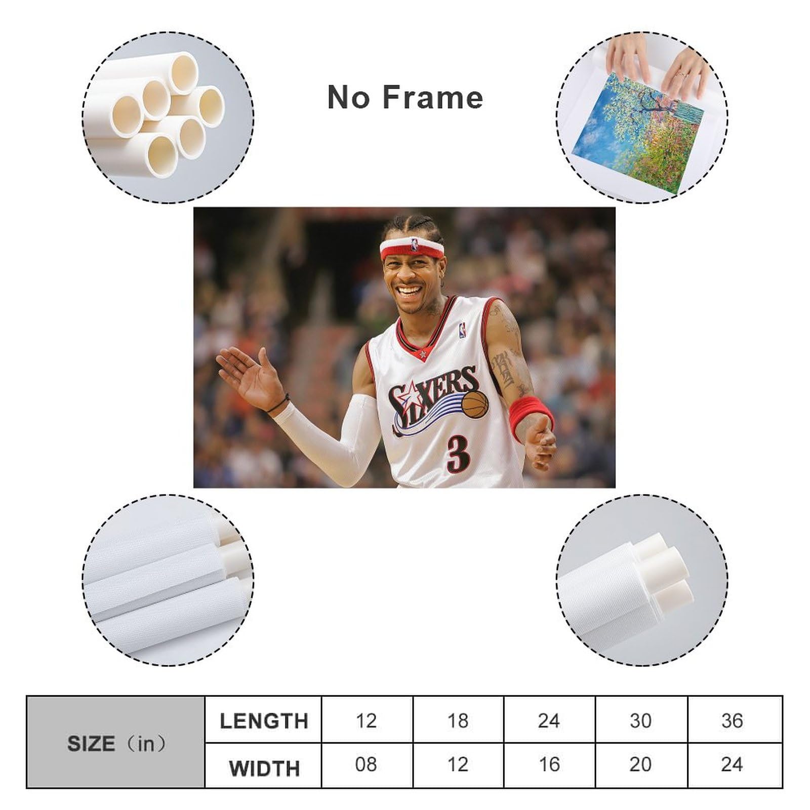 Amazon.co.jp: NBA アレン・アイバーソン (59) キャンバスウォール