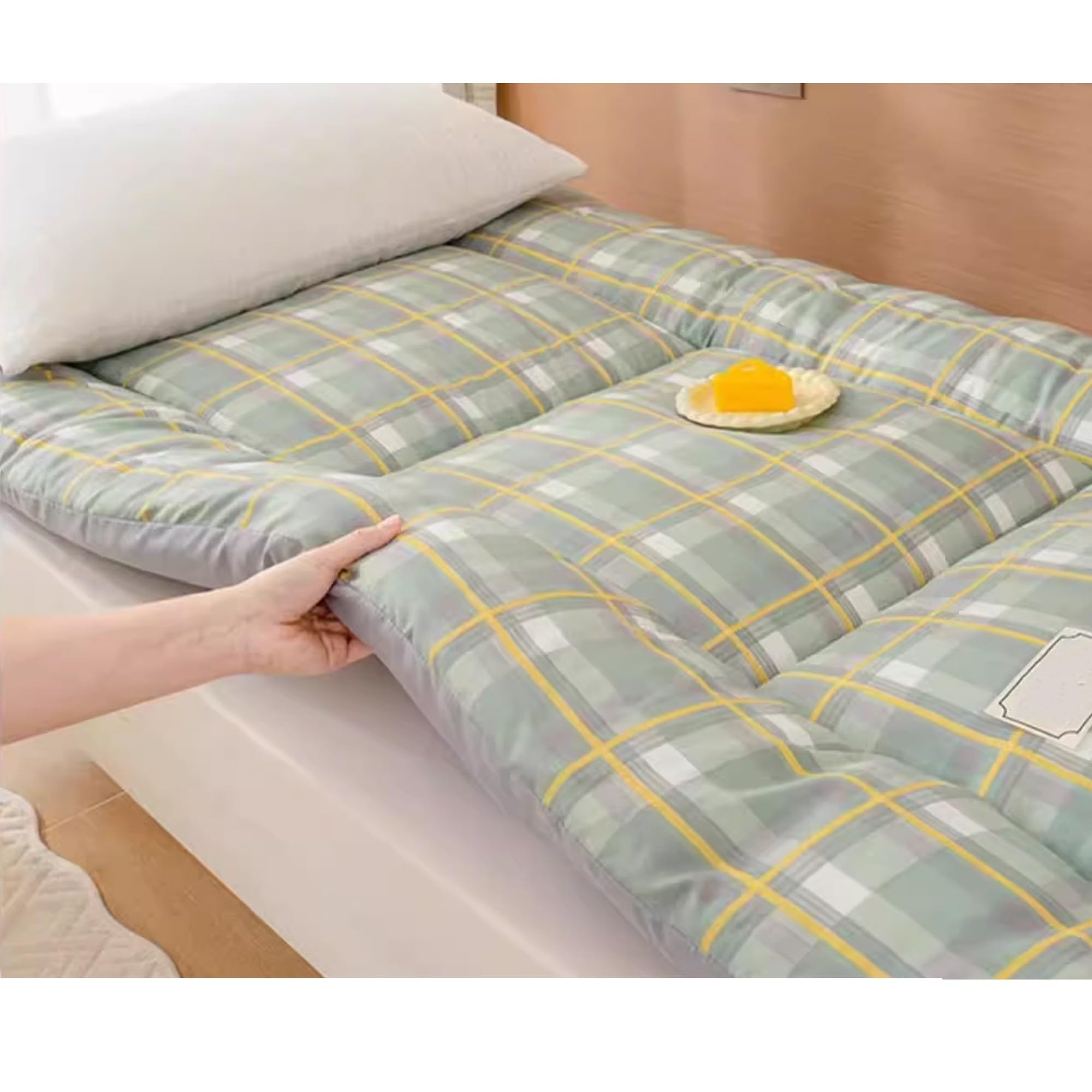 Matelas Futon Pliable Double Matelas De Sol Moelleux pour Camping Matelas De Sol Enroulable Pliable Et Minimaliste