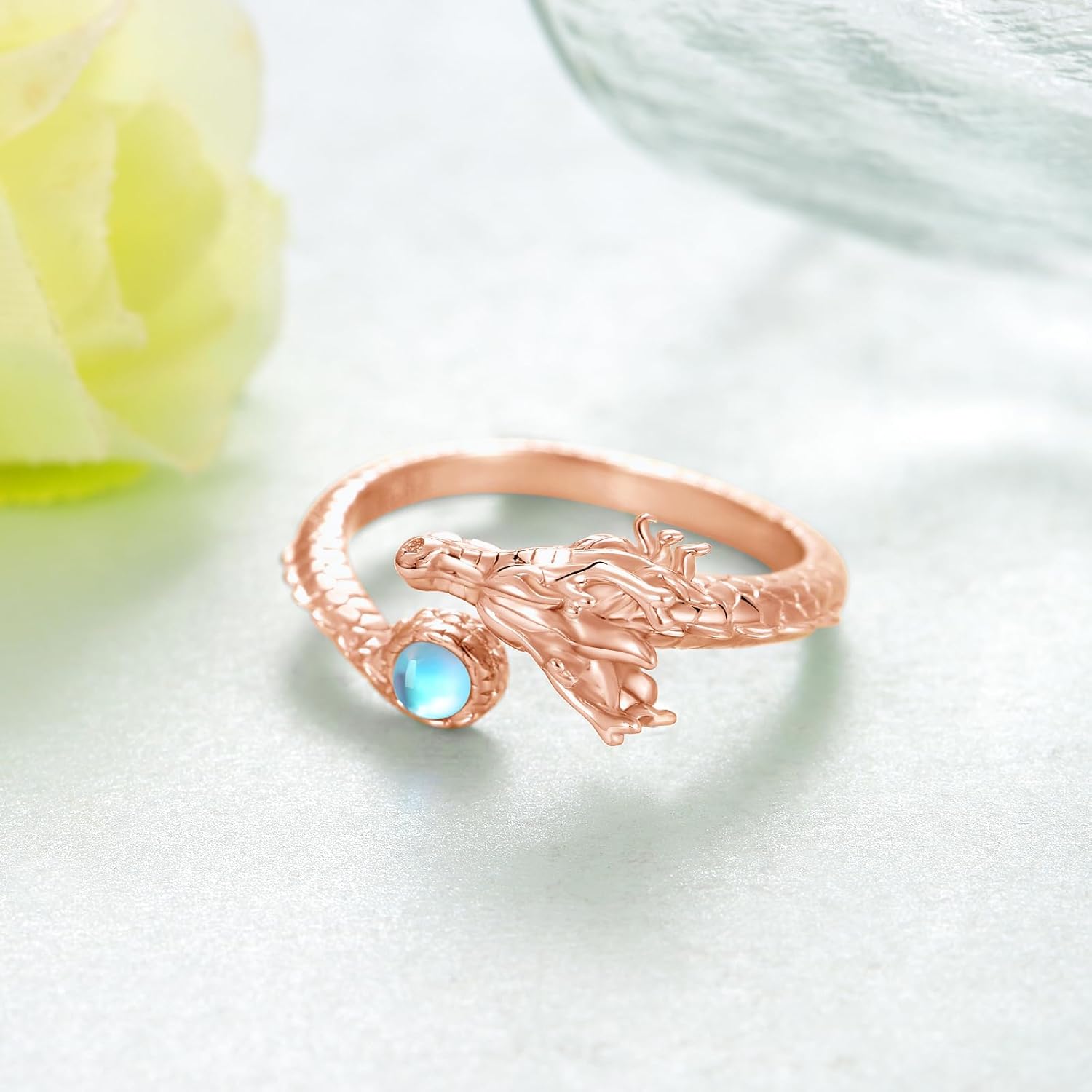 Dragon Ring 925 Sterling Silver Dragon/Snake/Fox/Cat/Phoenix/Octopus/Wolf Ring Animal Jewelry Gifts for Women Men - Image 3