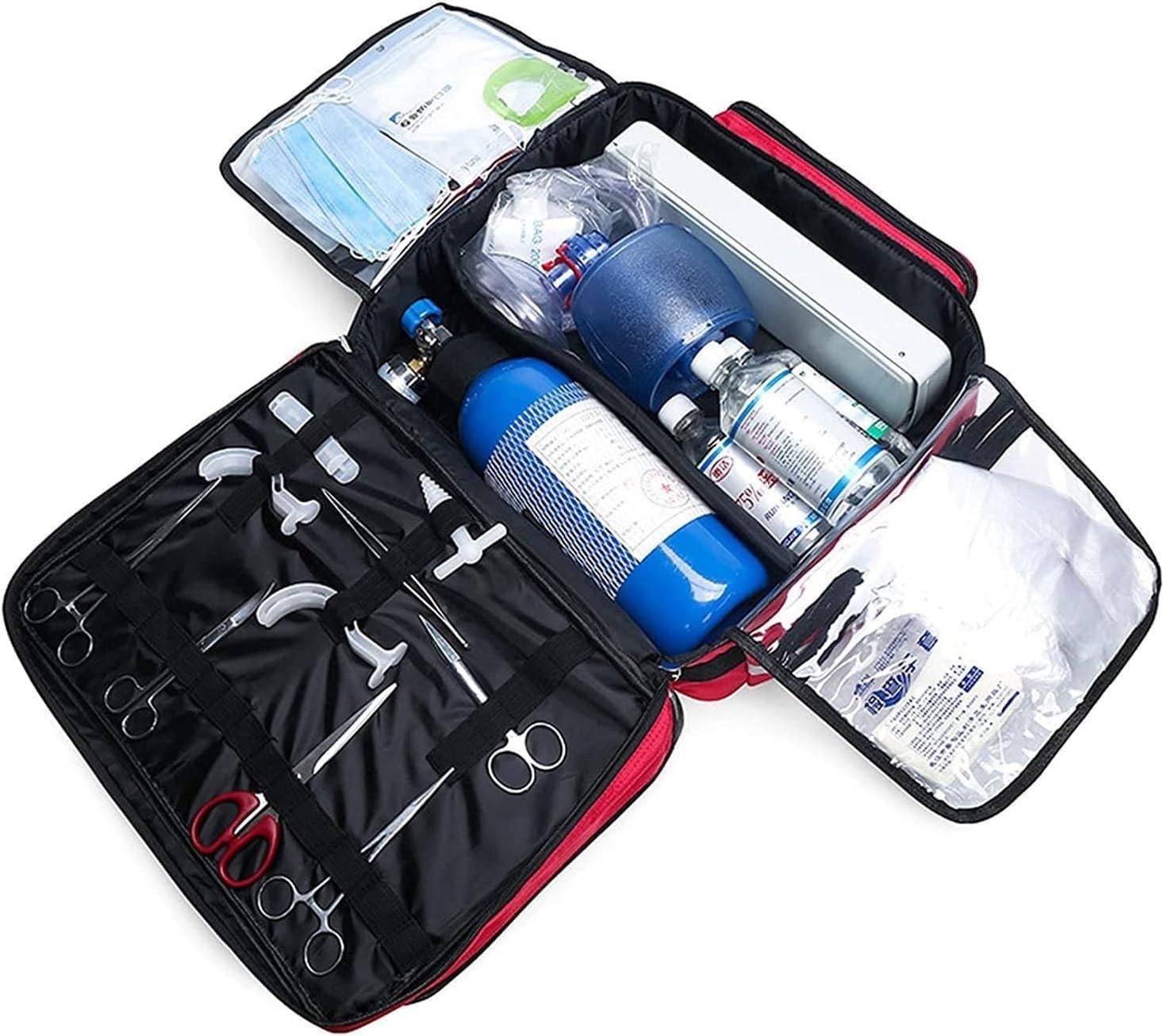 Tragbare Erste-Hilfe-Kit-Tasche, professionelle Erste-Hilfe-Kits Lagerung medizinische Tasche mit inneren Teilern, große Kapazität Outdoor wasserdicht Notfall-Rettungs-Kit, ideal für Home Outdoor Trav