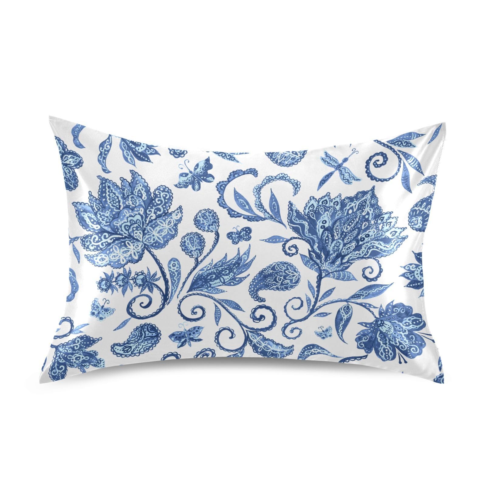 Kigai Satin Pillowcase For Hair & Skin - Cooling Elephant Design, Envelope Closure, Standard/Queen/King Sizes - View #10