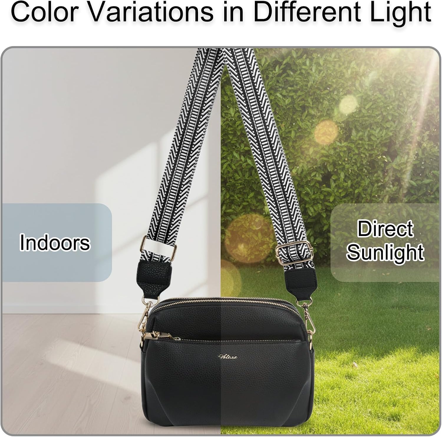 Crossbody Bag for Women Leather Purse Anti Theft Multi Pockets Wide Adjustable Strap Shoulder Handbag RFID Blocking - Image 7