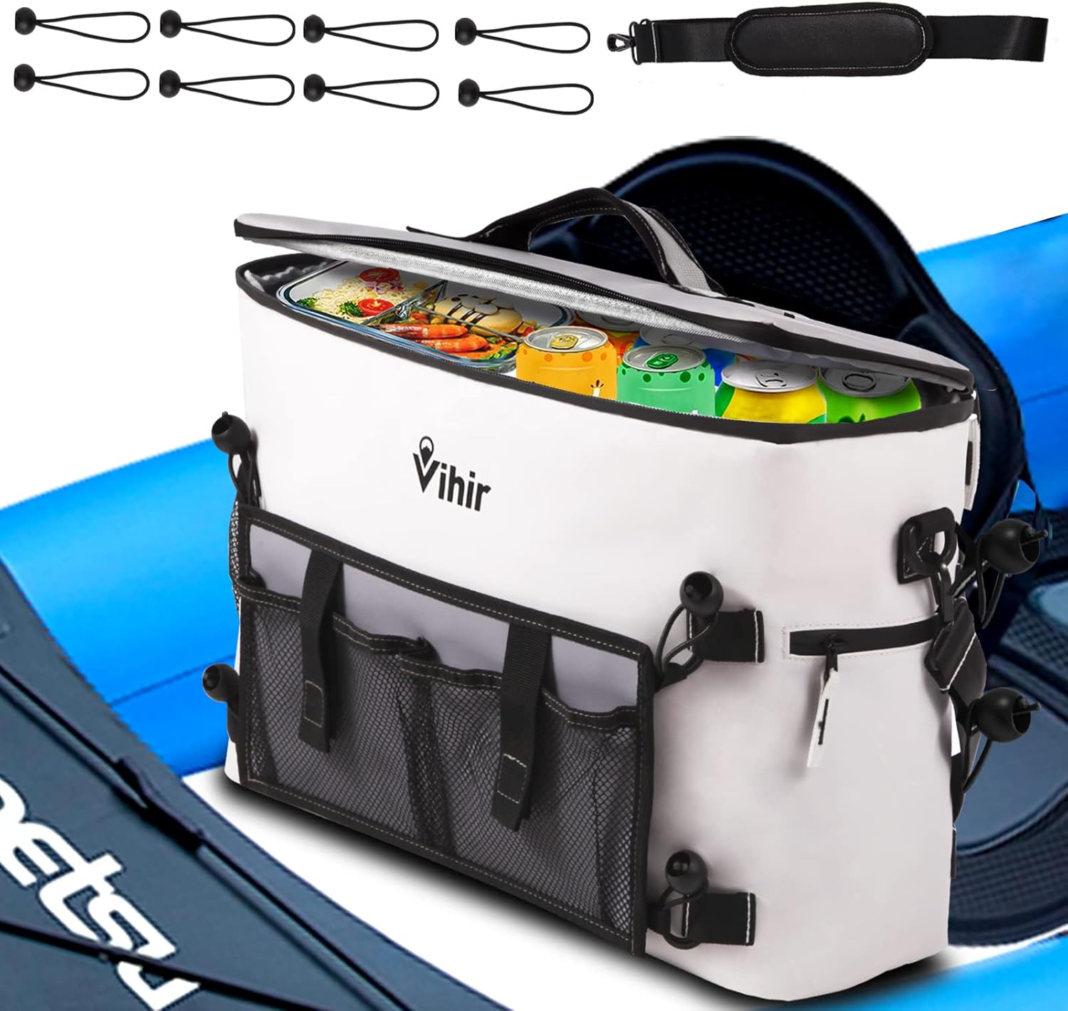 Vihir Kayak Cooler Behind Seat, Waterproof Kayaking Cooler fits Lawn
