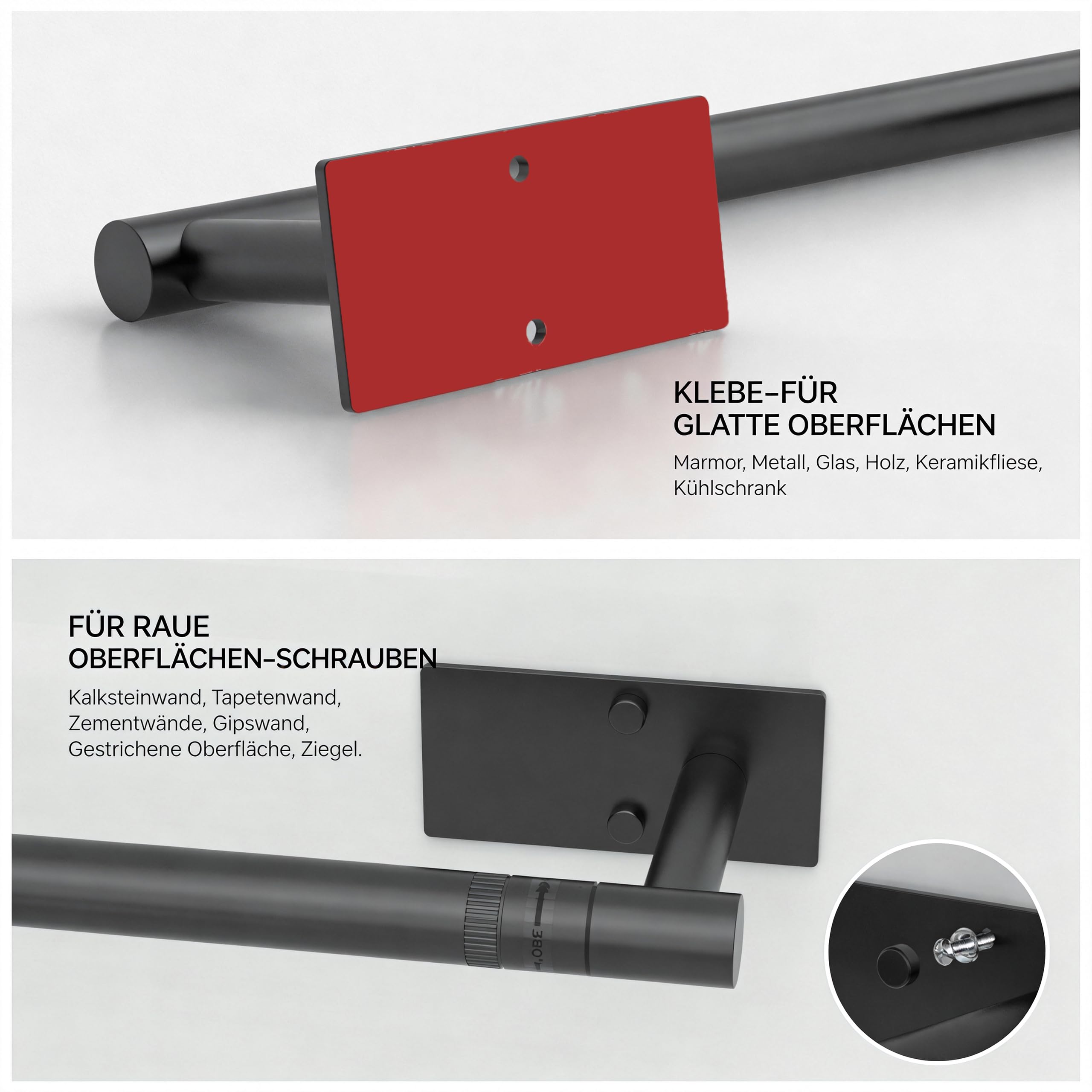 Soporte para Toallas de Papel, Soporte Adhesivo para Toallas de Papel Debajo del gabinete, Autoadhesivo o montado en la Pared, Acero Inoxidable SUS304 para Cocina, baño, Granja, Barbacoa,