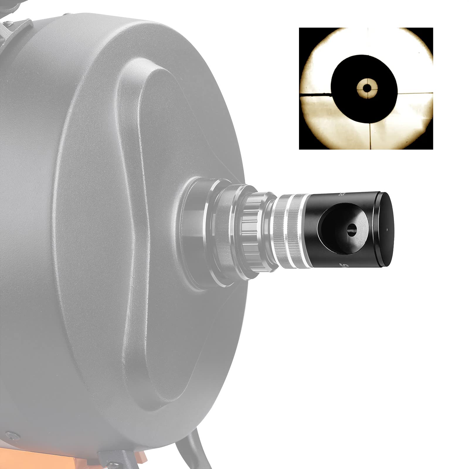 Svbony SV197 Collimatore Telescopio 1,25", Accessorio per Oculare di Collimatore Adattatore Cheshire in Lega di Alluminio per Telescopi Newtoniani