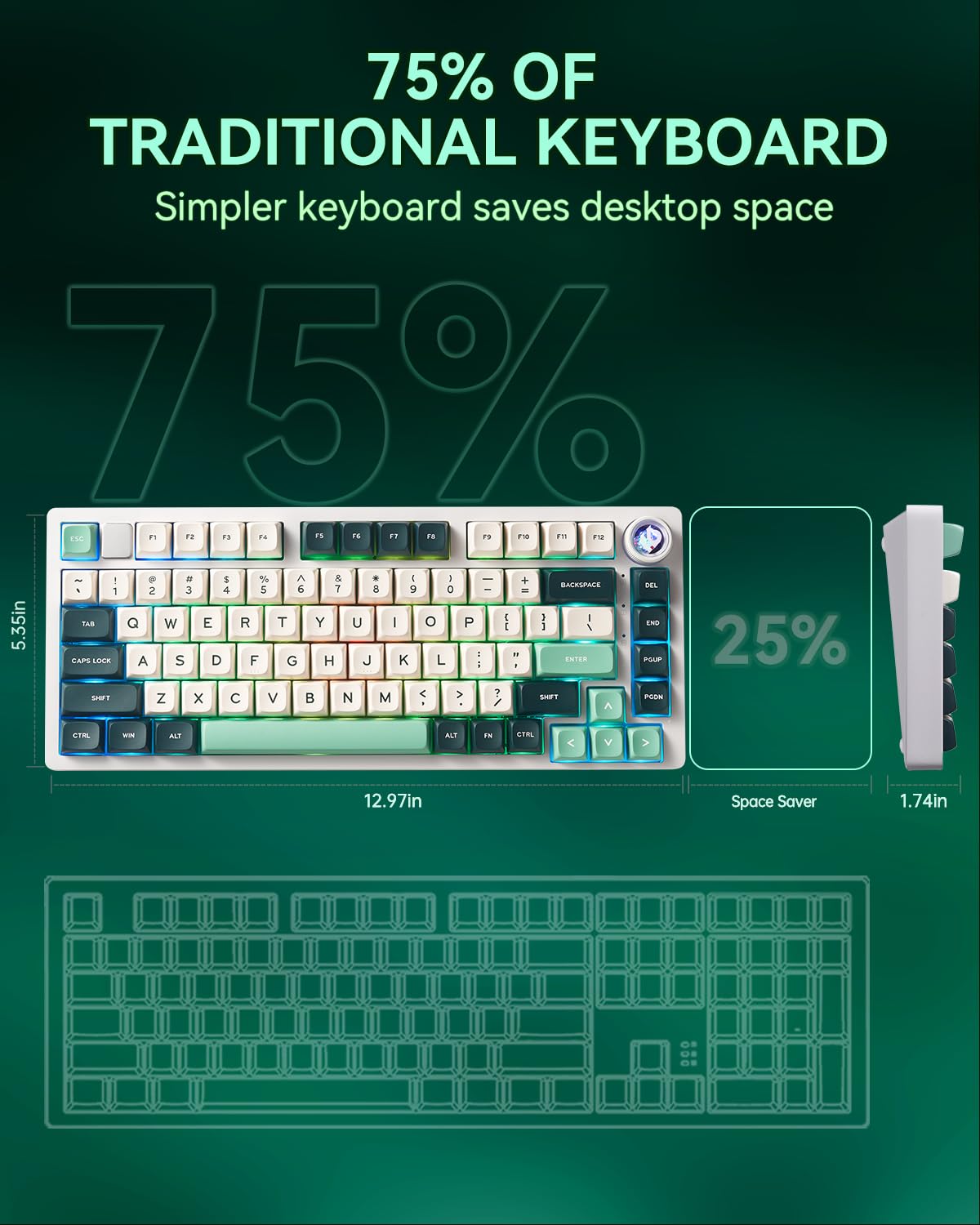 Amazon.com: LEOBOG HI75C Pro Gaming Keyboard, RGB Backlit