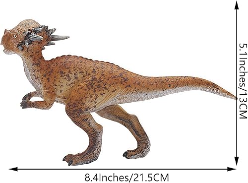 Miniatura 9 de Gemini&Genius Juguete de dinosaurio Pachycephalosaurus para niños, figura del mundo de dinosaurios cretácicos de Stygimoloch, regalo de juguete de