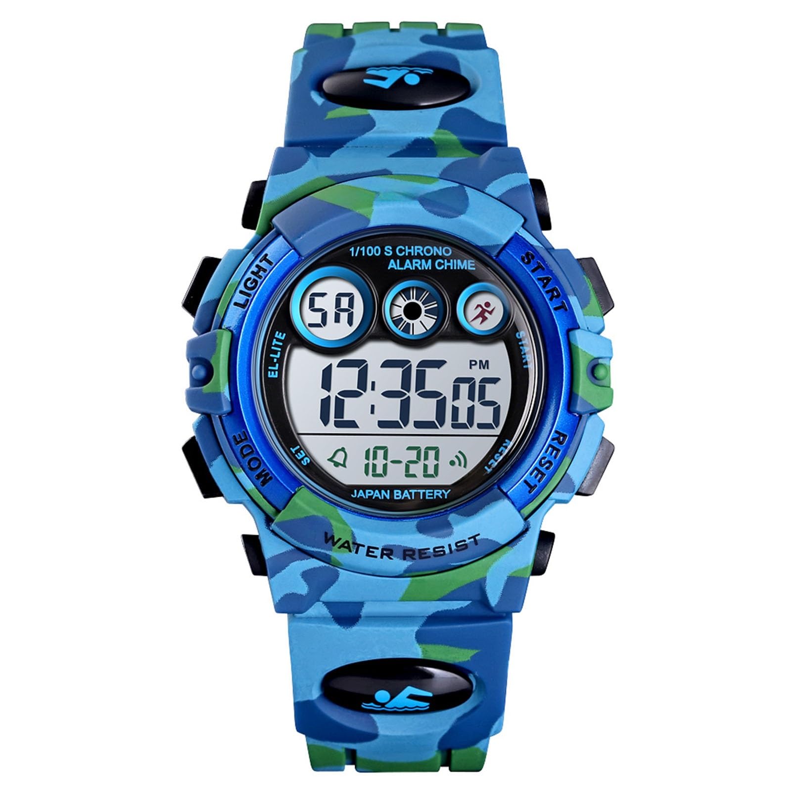 LDZDGD Adventure Digital Watch Waterproof 50M, Outdoor Sports Wristwatch with Stopwatch, Alarm, Backlight & Date, Rugged Tactical Design for Training, Hiking, and Daily Wear(Color 3)