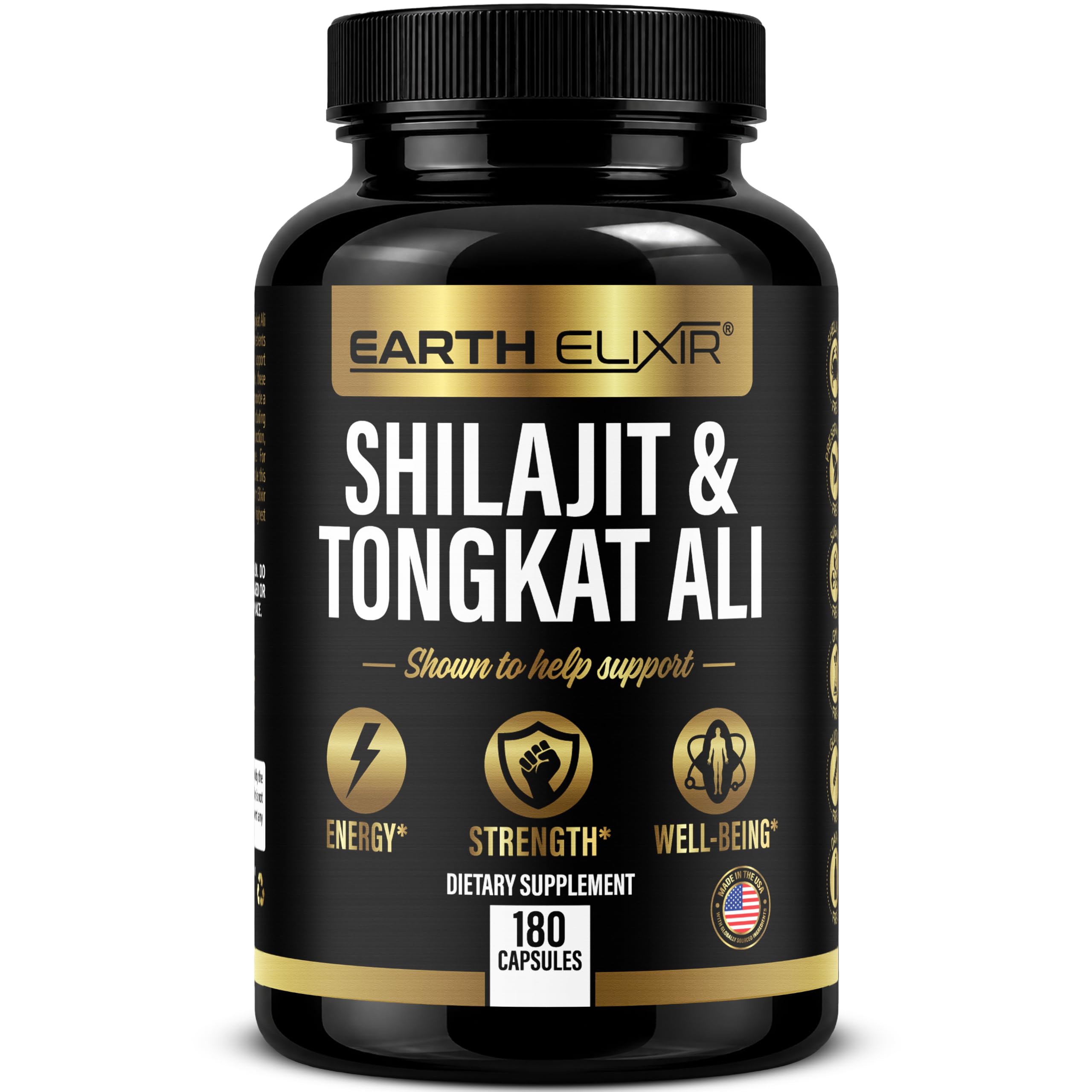 Shilajit and Tongkat Ali for Men and Women – Pure Shilajit Capsules w/High Potency Fulvic Acid & Trace Minerals – Shilajit for Men with Natural Testosterone Support for Energy & Muscle Growth