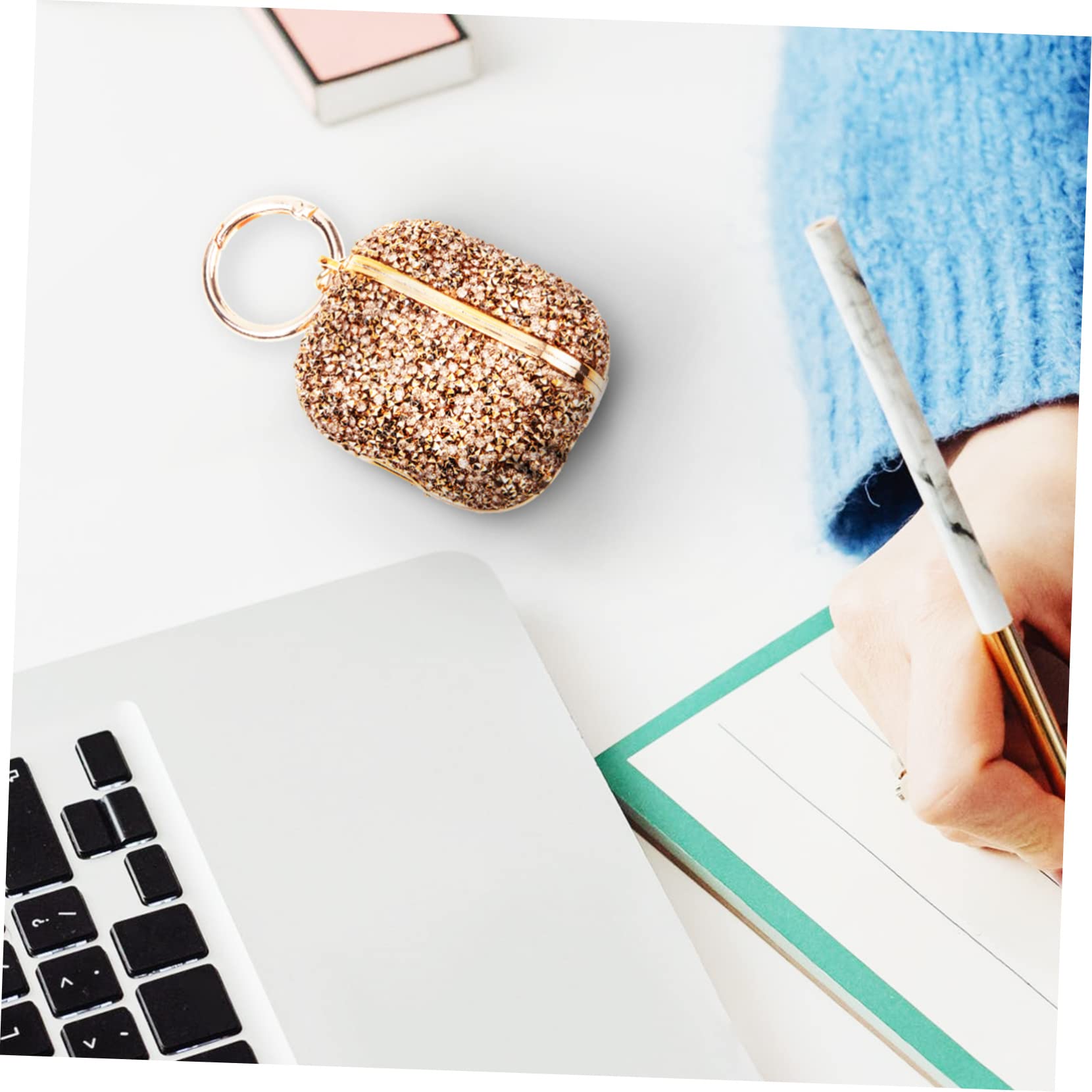 Hemobllo 5piezas Funda De Auriculares Brillante Diseño Chic y Protector Compatible Pro Estuche De Diamante para Uso Diario y