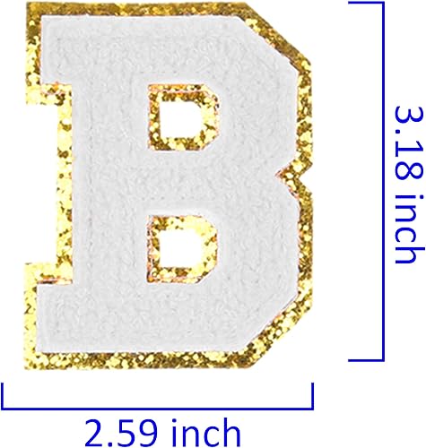 Miniatura 4 de Kare & Kind Parches de letras termo-adhesivas – Parches bordados de felpilla del alfabeto A-Z – Para coser o planchar para ropa, camisas, uniformes,