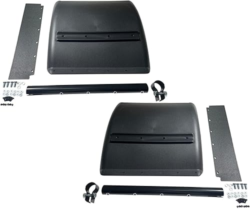 Miniatura 2 de IBESTWOLF Juego de 2 guardabarros de cuarto de polietileno para semircamión, guardabarros de plástico negro de 24 x 24 pulgadas con accesorios de