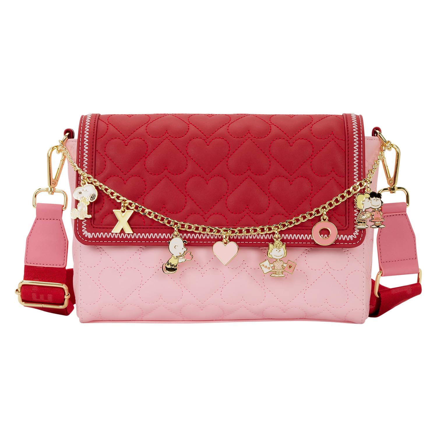 Amazon.com: Loungefly Snoopy Valentine's Day Charm Crossbody Bag