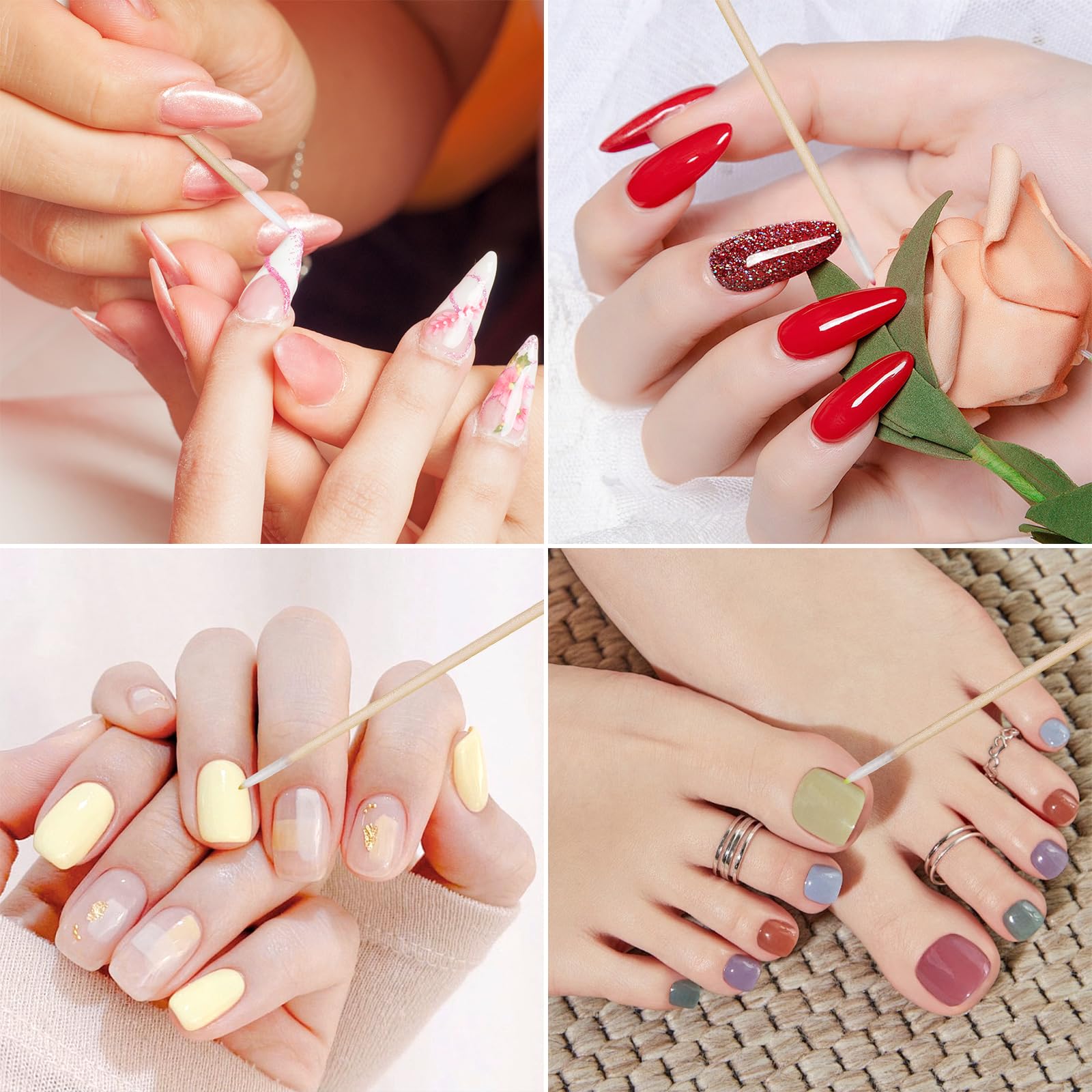 800 Tamponi Di Cotone Appuntiti Con Bastoncino Legno - Per Trucco, Tatuaggi E Pulizia 10cm - Foto 12