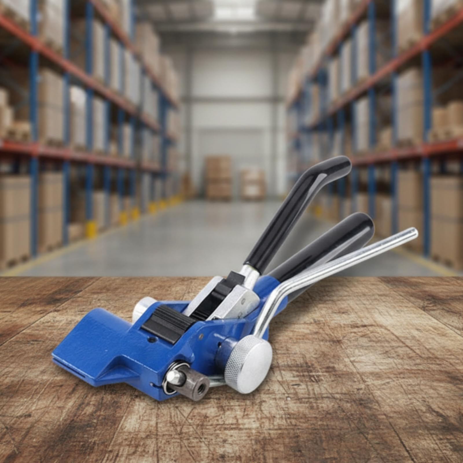 Tendireggia in Acciaio Inossidabile | Robusto, Ergonomico, Attrezzo, per Imbggio Industriale, Operatori Logistici, Magazzinieri
