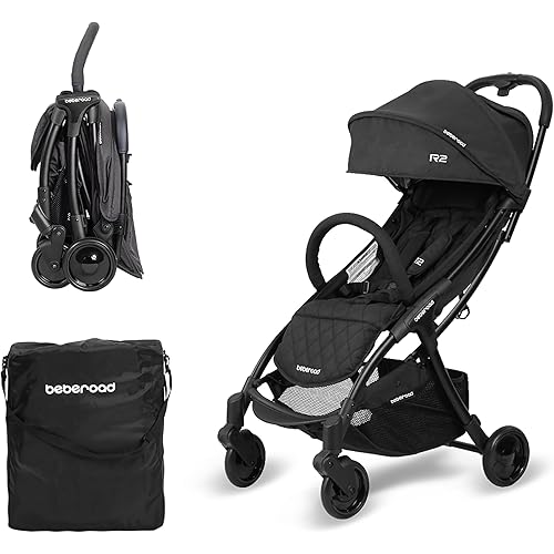 Beberoad Love R2 Lightweight Compact Small Baby Stroller Foldable Travel Stroller for Baby Newborn Infant Toddler with Adjustable Backrest, Cup Holder, Storage Basket and Waterproof Canopy