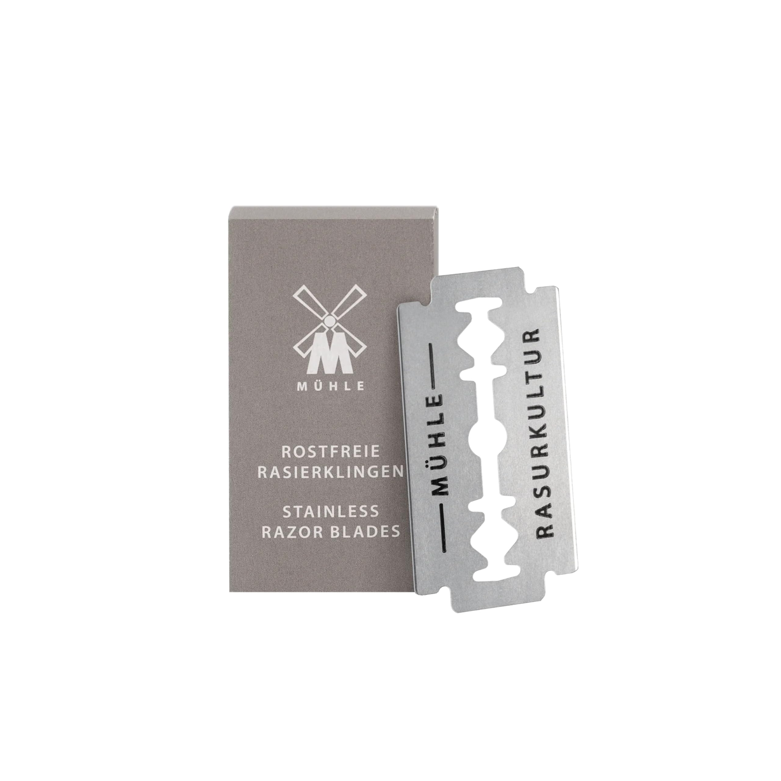 MÜHLE Travel Leder Reisetasche - Reiseetui aus Echtleder schwarz, Rasierhobel R 89 mit geschlossenem Kamm und 10 Klingen