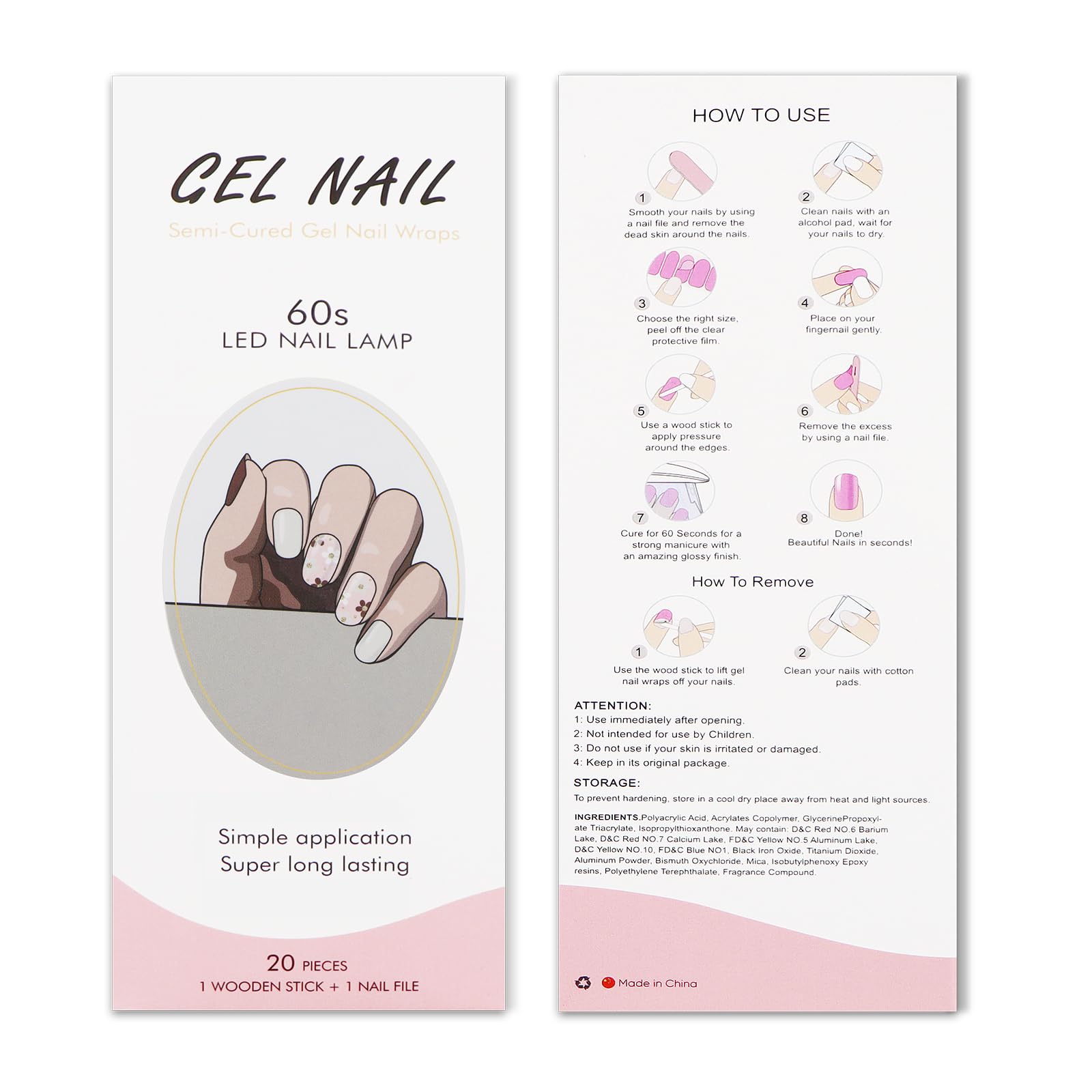 JMEOWIO Kwiat Kolorowa folia do paznokci UV Żel Nail Art Naklejka na paznokcie Selbstklebing Nail Decoration