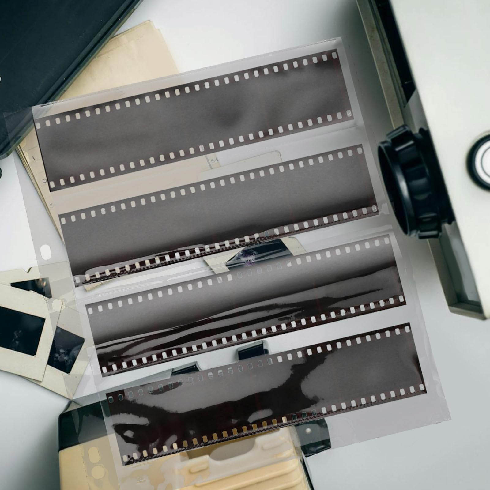 Lot de 10 Set de Set de Pochettes à Documents Robustes pour Films Négatifs et Diapositives, Design Élégant, Étanches, Faciles à Transporter, pour Archivage Photo Familial