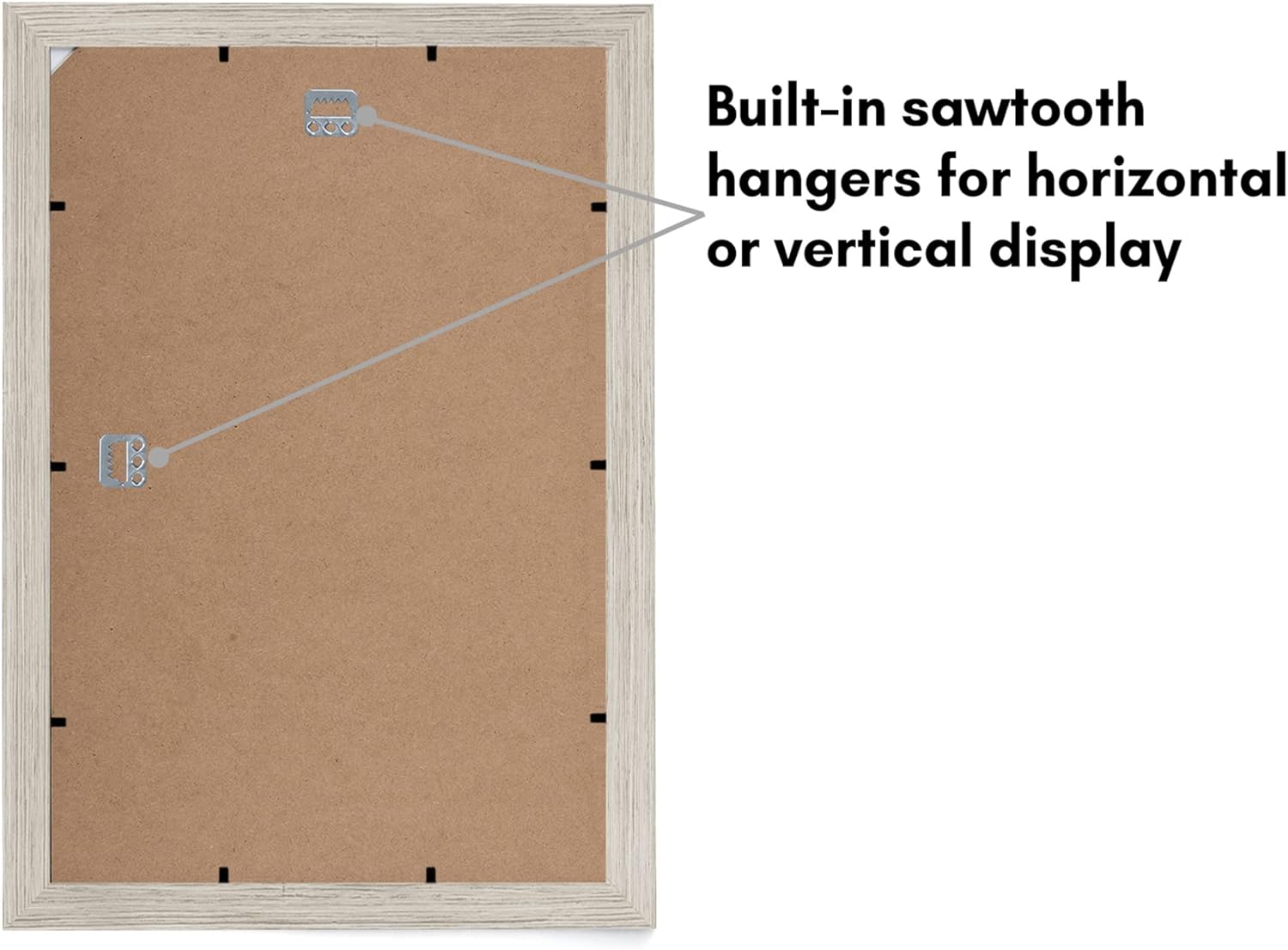 Americanflat 11x17 Picture Frame with Shatter-Resistant Glass - Gallery Style Frame with Engineered Wood - Signature Collection - Photo Frame for Wall Display - Driftwood (Pack of 2)