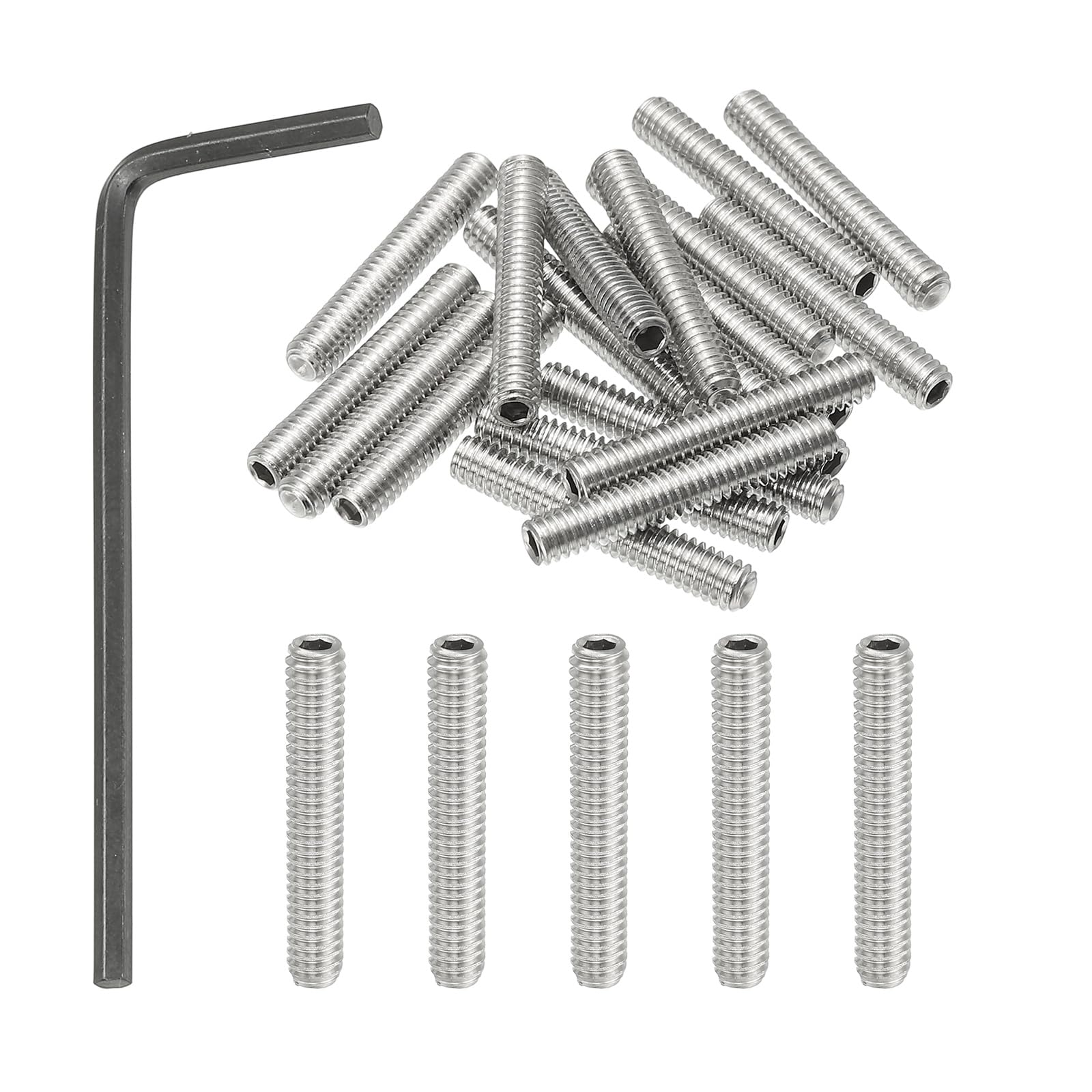PATIKIL #8-32x1" Internal Hex Socket Set Grub Screws