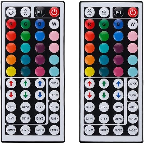 2 Pack 44 Keys RGB LED Light Strip Remote Replacement, Enhanced Home Lighting Control