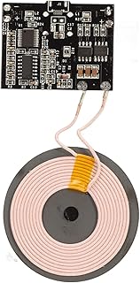 Carregador Sem Fio Padrão Qi, MóDulo Receptor de Bobina de Carregamento Sem Fio DIY, Placa de Circuito PCB 5V 5W Qi Porta Micro USB de Carregamento RáPido Sem Fio, Proteção contra Sobrecorrente e
