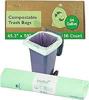 Vista 13 de bioMat Bolsas de basura compostables de 35 galones, 30 unidades, forros altos para basura de comida de cocina, certificado BPI, CMA y OK Compost