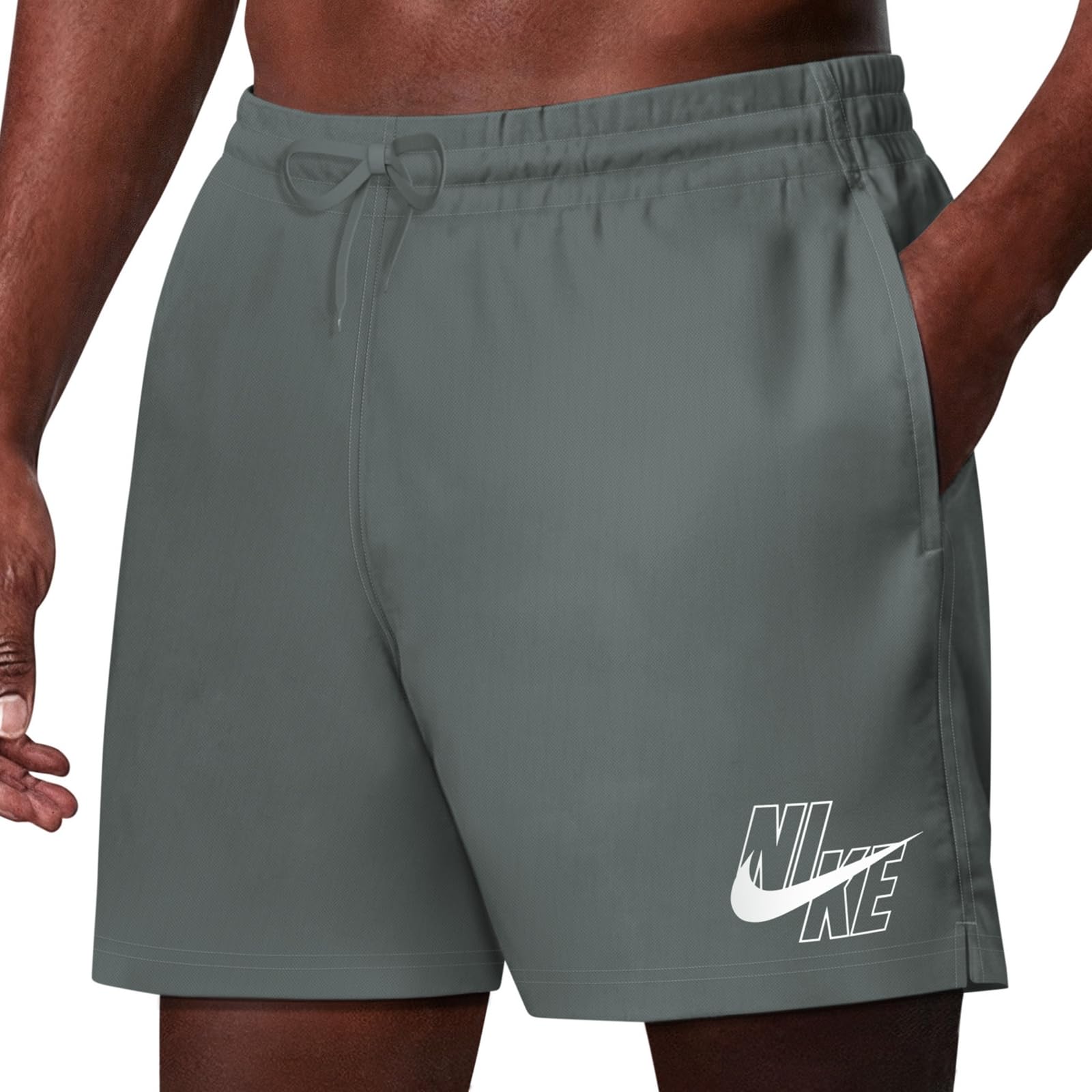 Nike Nike Swim Breaker Swim Logo 5" Volley Short Cool Grey Swim Trunks Unisex - Adulto