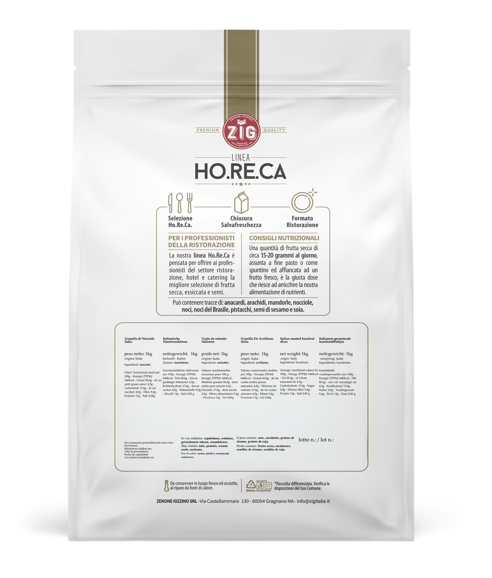 ZIG - HORECA - granillo de avellanas Italia 1 Kg