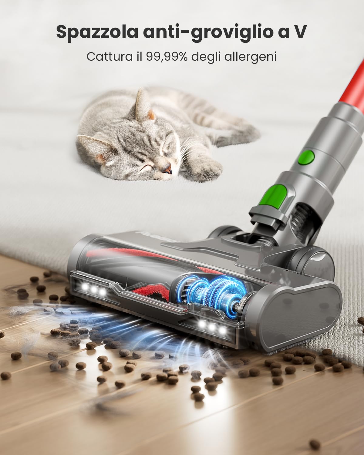 Avalsor Aspiradora con batería de 50 KPA/600 W/70 min