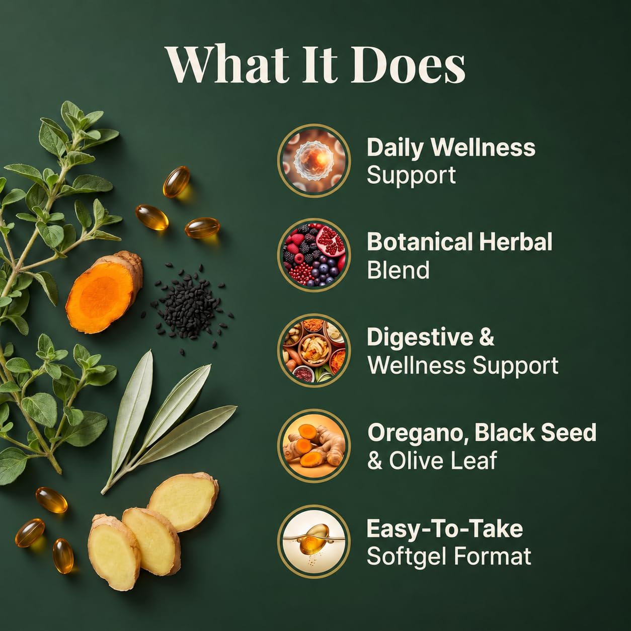 Wild Oil of Oregano with Black Seed Oil 300 Softgels, Ginger — Amazon image 3