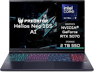 acer Predator Helios Neo 16S AI PHN16S-71-976U Gaming Notebook, NVIDIA GeForce RTX 5070 8GB GDDR7, Intel Core Ultra 9 275H…