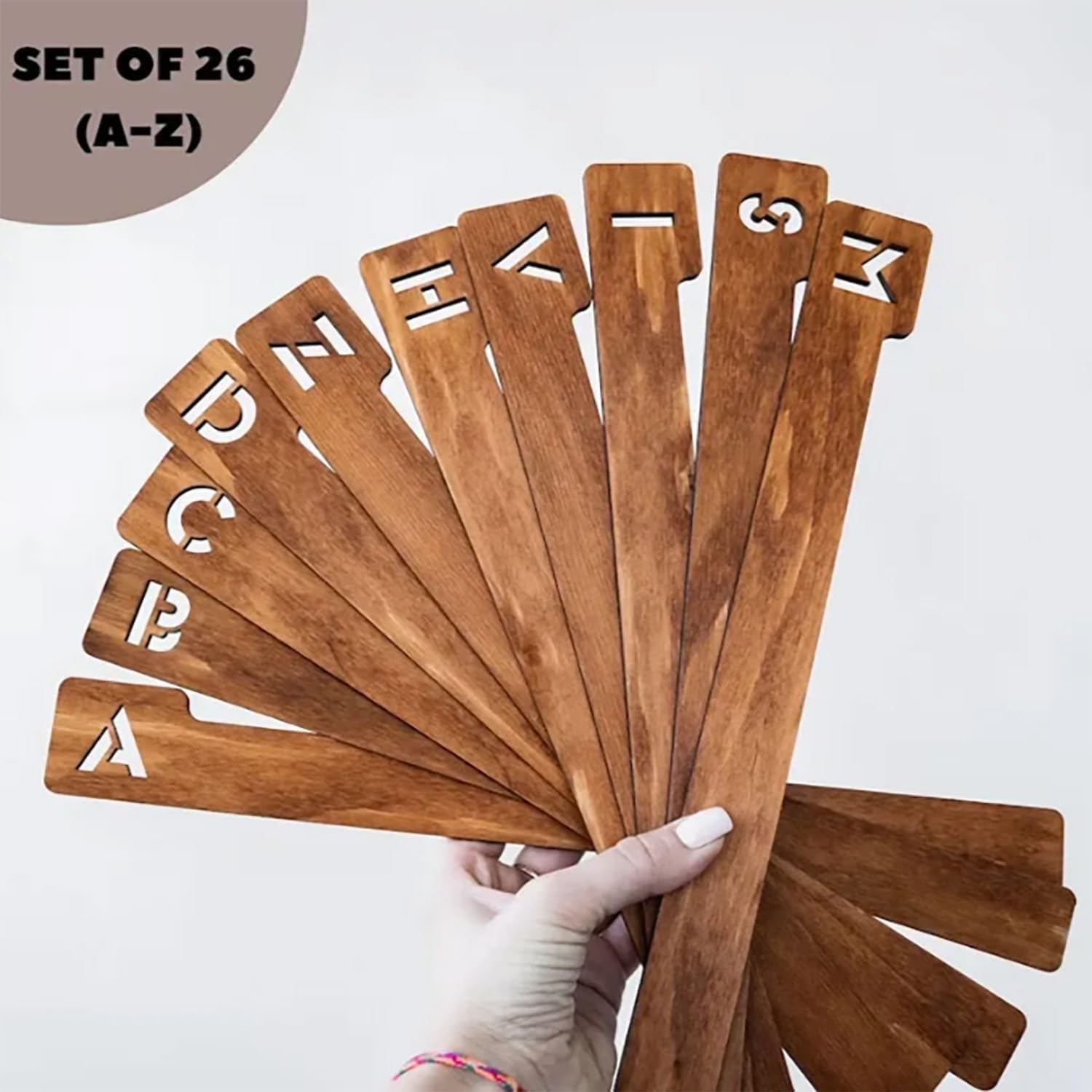 26 divisores alfabéticos de madera para almacenamiento de vinilo, 26 separadores de discos A-Z horizontales verticales, para álbumes, CD, DVD, libros multimedia, accesorios para entusiastas de la
