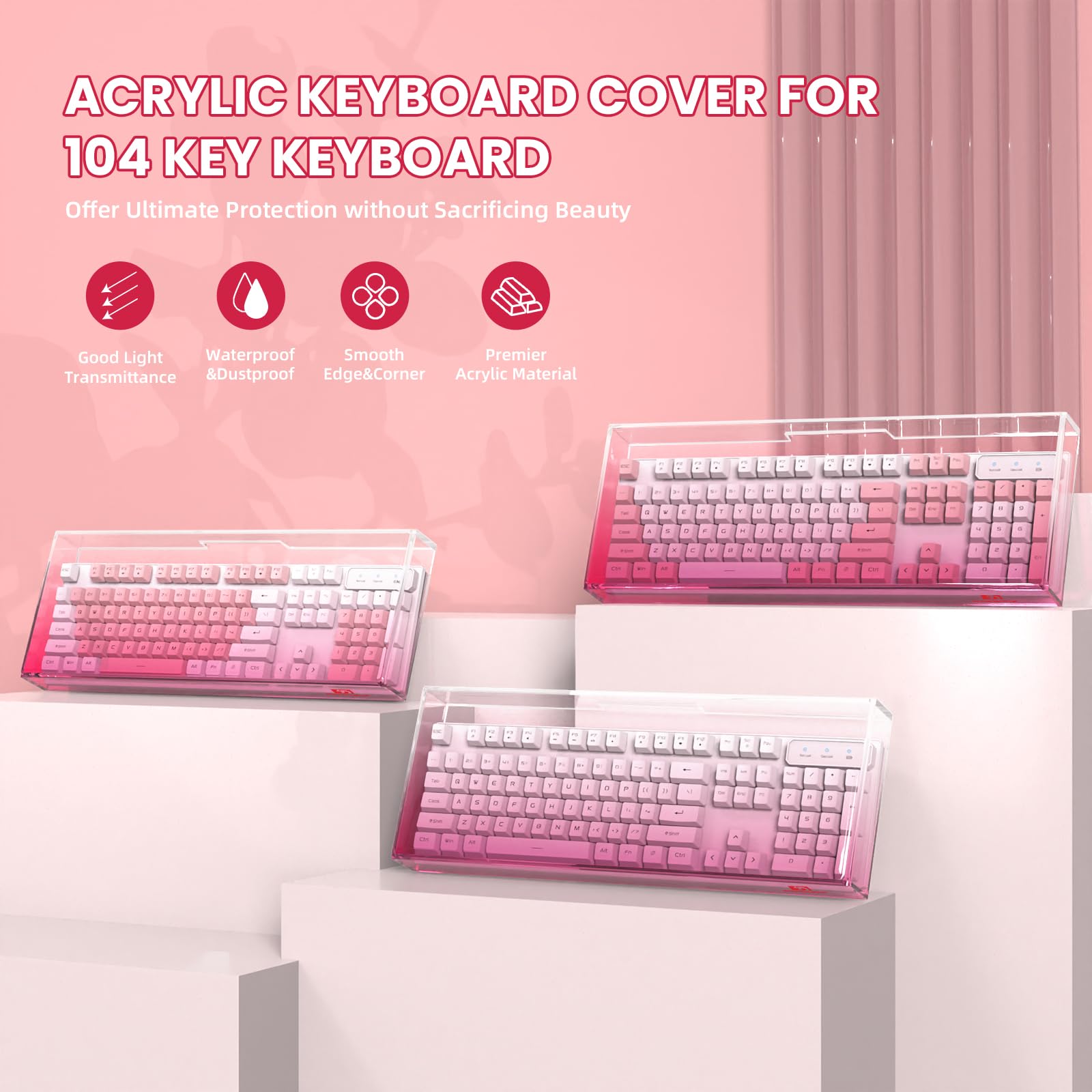ABASNAKE 60% Preiu Acrylic Keyboard Cover Dust Cover Waterproof